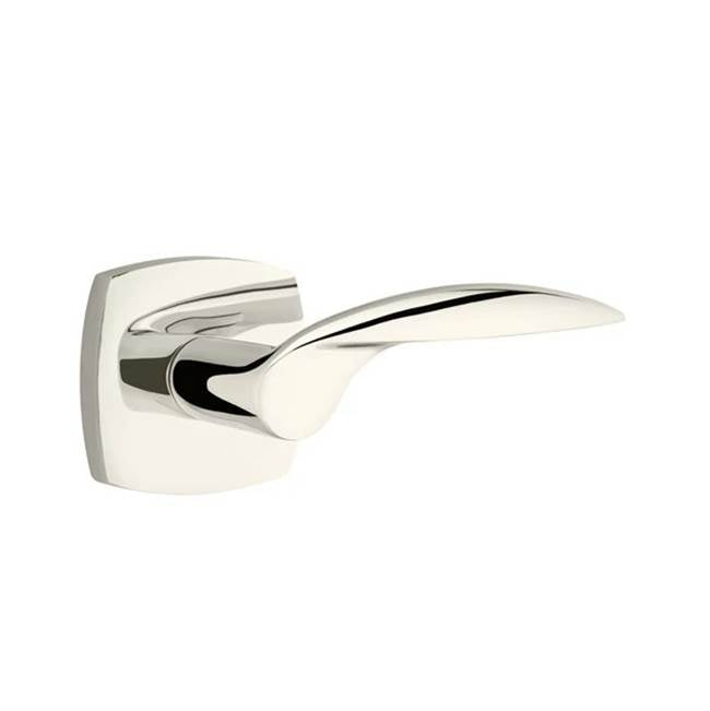 Emtek - Privacy, Urban Modern Rosette, Mercury Lever, LH, US14 - Polished Nickel