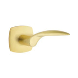 Emtek - Privacy, Urban Modern Rosette, Mercury Lever, RH, US4 - Satin Brass