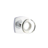 Emtek - Passage, Urban Modern Rosette, Modern Disc Crystal Knob, US26 - Polished Chrome