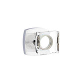 Emtek - Concealed Fastener Passage, Urban Modern Rosette, Modern Square Crystal Knob, US26 - Polished Chrome