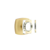 Emtek - Dummy, Urban Modern Rosette, Modern Square Crystal Knob, US4 - Satin Brass