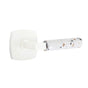 Emtek - Select Privacy, Urban Modern Rosette Matte White, L-Square Stem Matte White, Light Terrazzo Handle, RH - Matte White