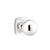 Emtek - Concealed Fastener Privacy, Urban Modern Rosette, Orb Knob, US26 - Polished Chrome