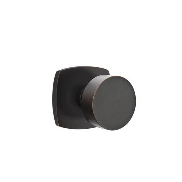 Emtek - Concealed Fastener Passage, Urban Modern Rosette, Round Knob, US10B - Oil Rubbed Bronze