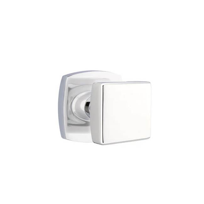 Emtek - Dummy, Urban Modern Rosette, Square Knob, US26 - Polished Chrome
