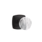 Emtek - Privacy, Urban Modern Rosette US10B, Conical Stem US10B, White Marble Knob - Oil Rubbed Bronze