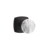 Emtek - Concealed Fastener Passage, Urban Modern Rosette US10B, Conical Stem US10B, White Marble Knob - Oil Rubbed Bronze
