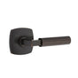 Emtek - Privacy, Urban Modern Rosette US10B, L-Square Stem US10B, Faceted Handle US10B LH - Oil Rubbed Bronze