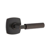 Emtek - Passage, Urban Modern Rosette US10B, L-Square Stem US10B, Faceted Handle US10B LH - Oil Rubbed Bronze