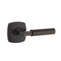 Emtek - Concealed Fastener, Privacy, Urban Modern Rosette US10B, L-Square Stem US10B, Hammered Handle US10B - Oil Rubbed Bronze