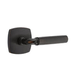 Emtek - Passage, Urban Modern Rosette US10B, R-Bar Stem US10B, Knurled Handle US10B LH - Oil Rubbed Bronze