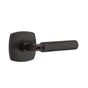 Emtek - Privacy, Urban Modern Rosette US10B, R-Bar Stem US10B, Straight Knurled Handle US10B RH - Oil Rubbed Bronze