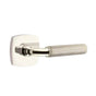 Emtek - Passage, Urban Modern Rosette US14, R-Bar Stem US14, Straight Knurled Handle US14 RH - Polished Nickel