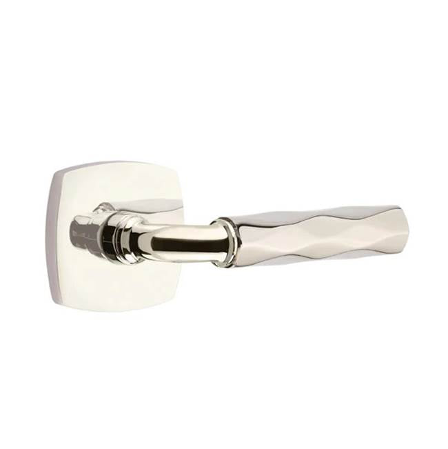 Emtek - Privacy, Urban Modern Rosette US14, R-Bar Stem US14, Tribeca Handle US14 RH - Polished Nickel