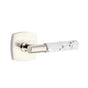 Emtek - Select Passage, Urban Modern Rosette US14, T-Bar Stem US14, Light Terrazzo Handle, RH - Polished Nickel