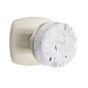 Emtek - Select Privacy, Urban Modern Rosette US15, Conical Stem US15, Light Terrazzo Knob - Satin Nickel