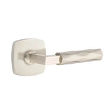 Emtek - Privacy, Urban Modern Rosette US15, L-Square Stem US15, Tribeca Handle US15 RH - Satin Nickel