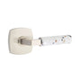 Emtek - Select Passage, Urban Modern Rosette US15, L-Square Stem US15, Light Terrazzo Handle, RH - Satin Nickel