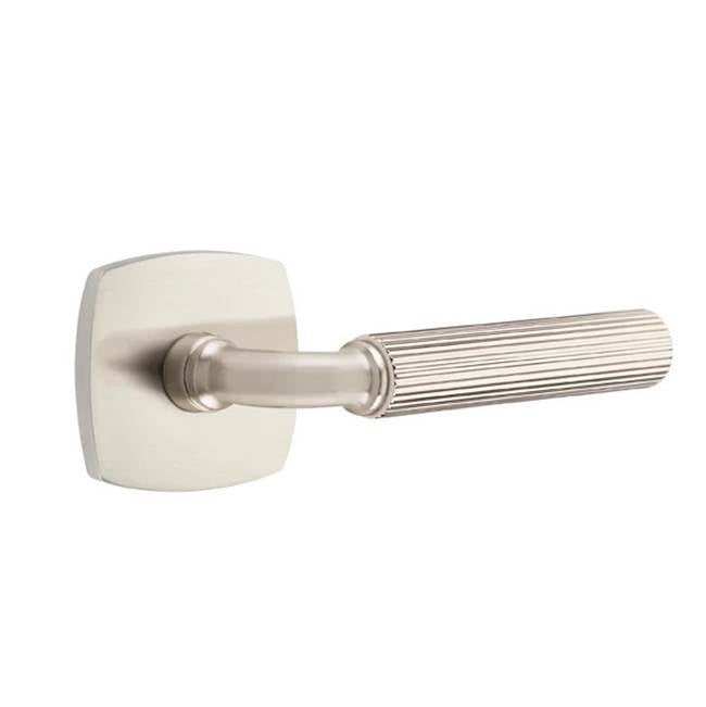 Emtek - Passage, Urban Modern Rosette US15, R-Bar Stem US15, Straight Knurled Handle US15 LH - Satin Nickel