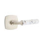 Emtek - Select Privacy, Urban Modern Rosette US15, R-Bar Stem US15, Light Terrazzo Handle, LH - Satin Nickel