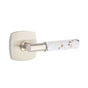 Emtek - Select Passage, Urban Modern Rosette US15, T-Bar Stem US15, Light Terrazzo Handle, LH - Satin Nickel