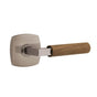 Emtek - Select Privacy, Urban Modern Rosette US15A, L-Square Stem US15A, Dark Walnut Handle, LH - Pewter