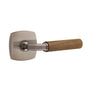 Emtek - Concealed Fastener, Select Passage, Urban Modern Rosette US15A, R-Bar Stem US15A, Dark Walnut Handle - Pewter