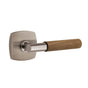 Emtek - Select Passage, Urban Modern Rosette US15A, T-Bar Stem US15A, Dark Walnut Handle, RH - Pewter