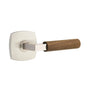 Emtek - Concealed Fastener, Select Passage, Urban Modern Rosette US15, L-Square Stem US15, Dark Walnut Handle - Satin Nickel