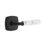 Emtek - Select Passage, Urban Modern Rosette US19, R-Bar Stem US19, Light Terrazzo Handle, RH - Flat Black