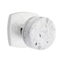 Emtek - Select Passage, Urban Modern Rosette US26, Conical Stem US26, Light Terrazzo Knob - Polished Chrome