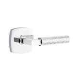 Emtek - Passage, Urban Modern Rosette US26, L-Square Stem US26, Hammered Handle US26 LH - Polished Chrome