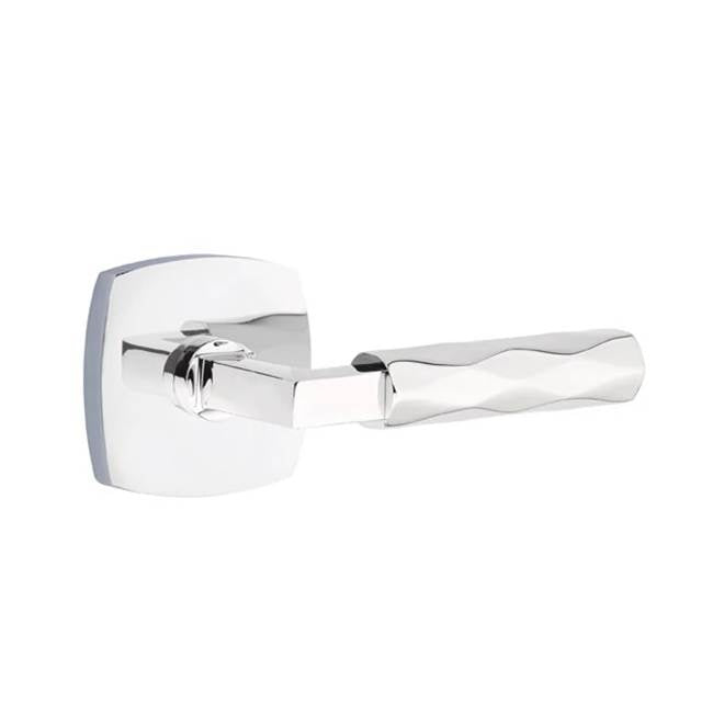Emtek - Concealed Fastener, Privacy, Urban Modern Rosette US26, L-Square Stem US26, Tribeca Handle US26 - Polished Chrome