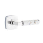 Emtek - Select Passage, Urban Modern Rosette US26, L-Square Stem US26, Light Terrazzo Handle, RH - Polished Chrome