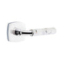 Emtek - Select Passage, Urban Modern Rosette US26, R-Bar Stem US26, Light Terrazzo Handle, RH - Polished Chrome