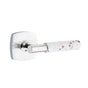 Emtek - Select Privacy, Urban Modern Rosette US26, T-Bar Stem US26, Light Terrazzo Handle, RH - Polished Chrome