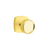 Emtek - Concealed Fastener Passage, Urban Modern Rosette US3NL, Conical Stem US3NL, Knurled Knob US3NL - Unlacquered Brass