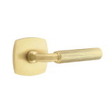 Emtek - Passage, Urban Modern Rosette US4, R-Bar Stem US4, Straight Knurled Handle US4 LH - Satin Brass