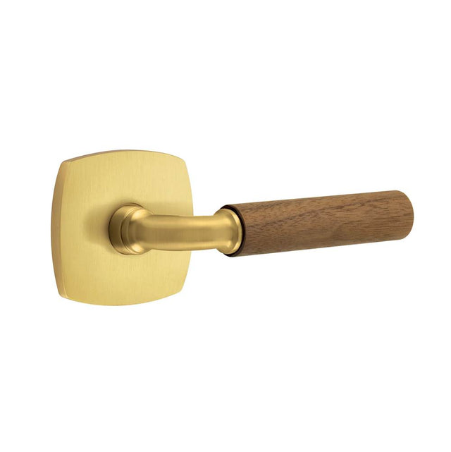 Emtek - Concealed Fastener, Select Privacy, Urban Modern Rosette US7, R-Bar Stem US7, Dark Walnut Handle - French Antique