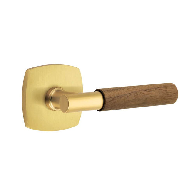 Emtek - Concealed Fastener, Select Privacy, Urban Modern Rosette US7, T-Bar Stem US7, Dark Walnut Handle - French Antique