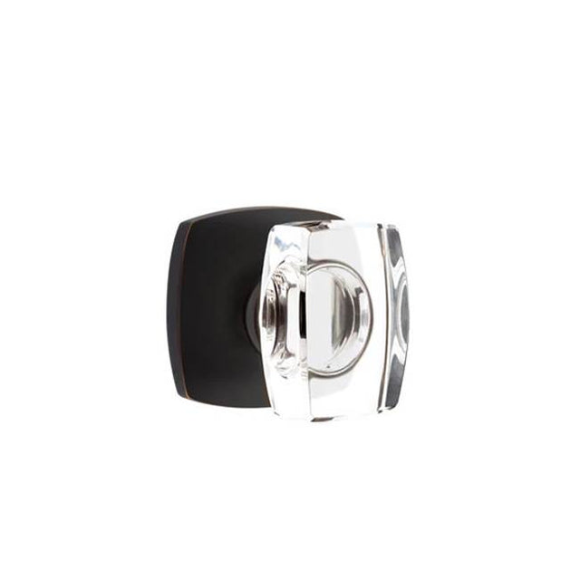 Emtek - Dummy, Urban Modern Rosette, Windsor Crystal Knob, US10B - Oil Rubbed Bronze