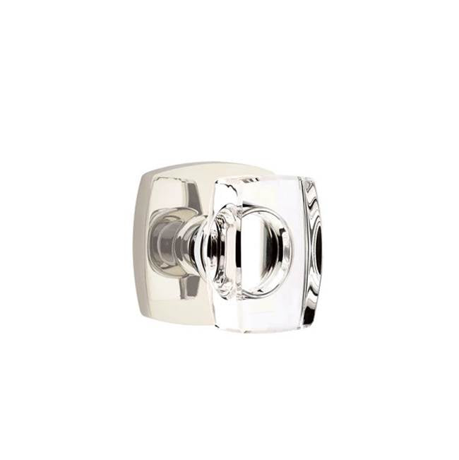 Emtek - Dummy, Urban Modern Rosette, Windsor Crystal Knob, US14 - Polished Nickel