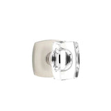 Emtek - Privacy, Urban Modern Rosette, Windsor Crystal Knob, US15 - Satin Nickel
