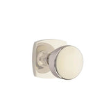Emtek - Concealed Fastener Passage, Urban Modern Rosette, Laurent Round Knob, US14 - Polished Nickel