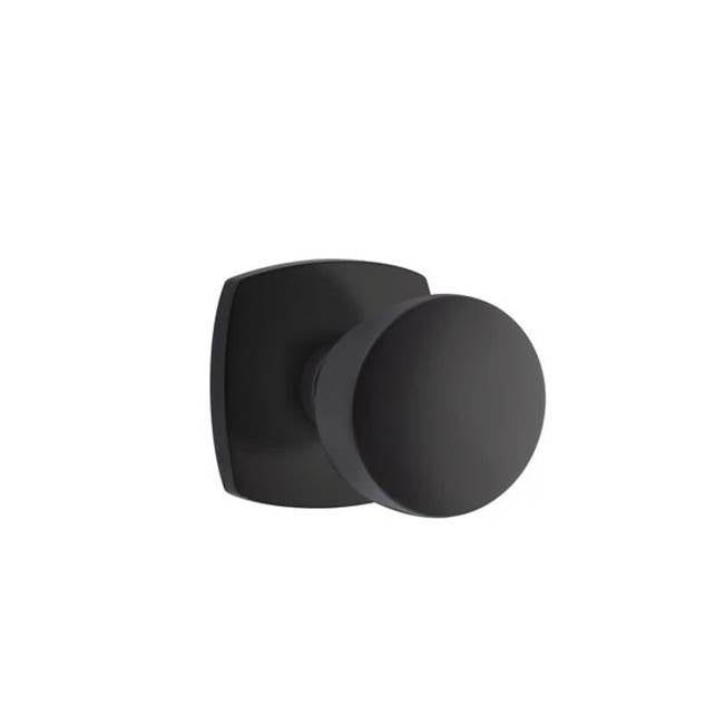 Emtek - Dummy, Urban Modern Rosette, Laurent Round Knob, US19 - Flat Black