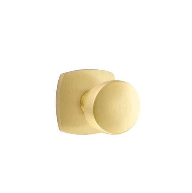 Emtek - Dummy, Urban Modern Rosette, Laurent Round Knob, US4 - Satin Brass