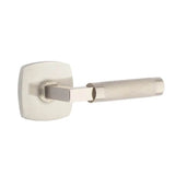 Emtek - Concealed Fastener, Privacy, Urban Modern Rosette US15, L-Square Stem US15, Knurled Handle US15 - Satin Nickel
