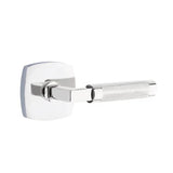 Emtek - Privacy, Urban Modern Rosette US26, L-Square Stem US26, Knurled Handle US26 LH - Polished Chrome