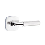 Emtek - Privacy, Urban Modern Rosette US26, R-Bar Stem US26, Faceted Handle US26 LH - Polished Chrome