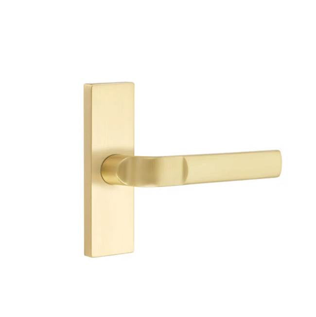 Emtek - Passage, Stretto 1.5'' x 5'', Aston Lever, RH, US4 - Satin Brass